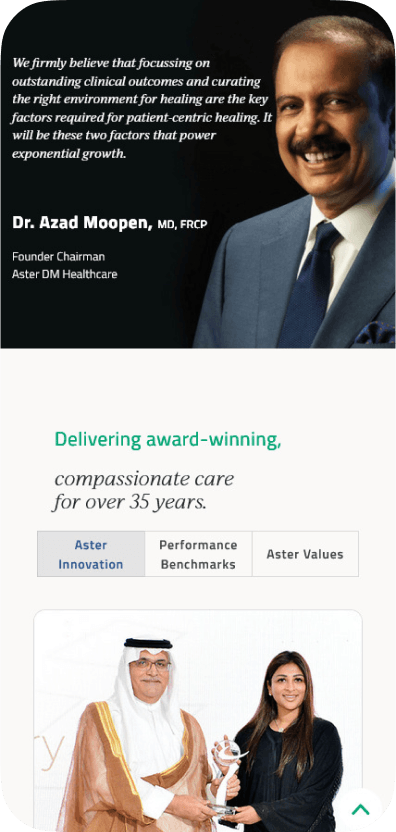 Aster DM Healthcare case study visual