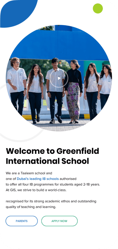 Greenfield International School case study visual