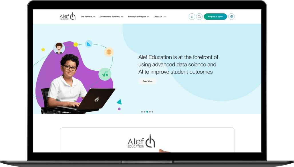 Alef Education case study visual