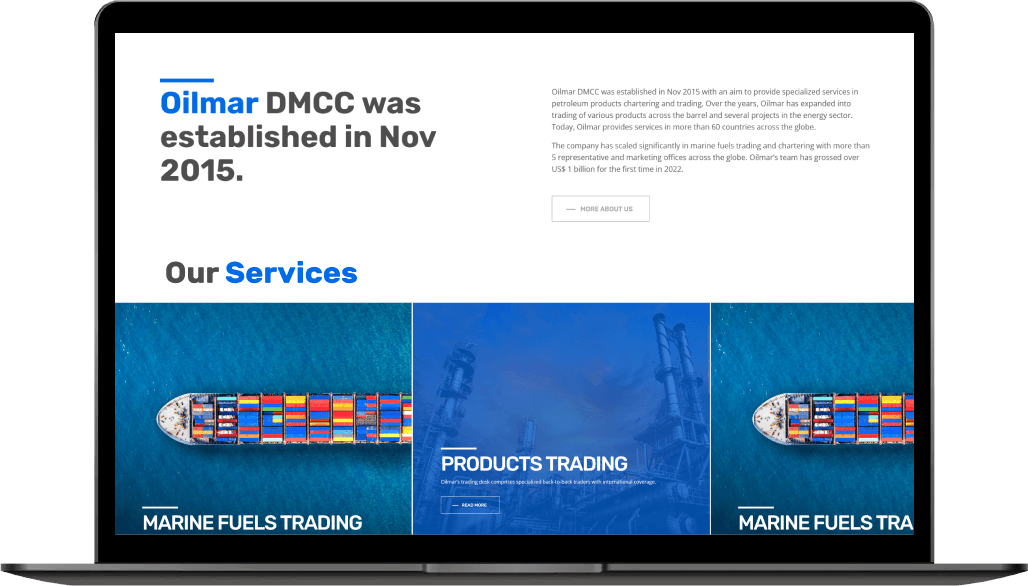 Oilmar DMCC case study visual
