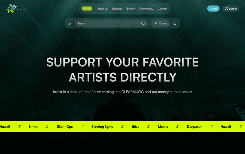 Clear Music case study visual