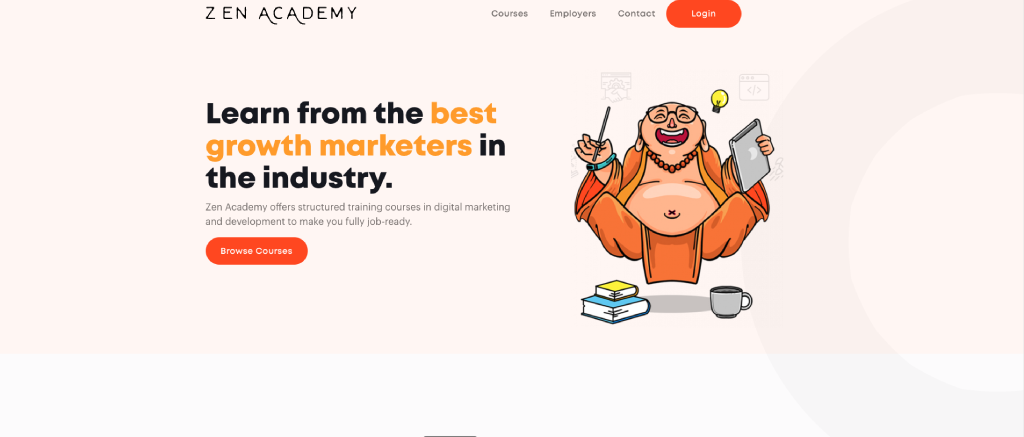 Zen Academy - Educational Website design 